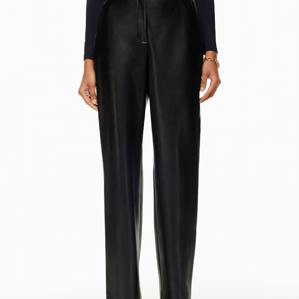 ARITZIA - BRAND NEW Babaton Black Women's Leather Pants NEW WITH TAGS